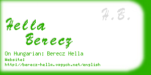 hella berecz business card